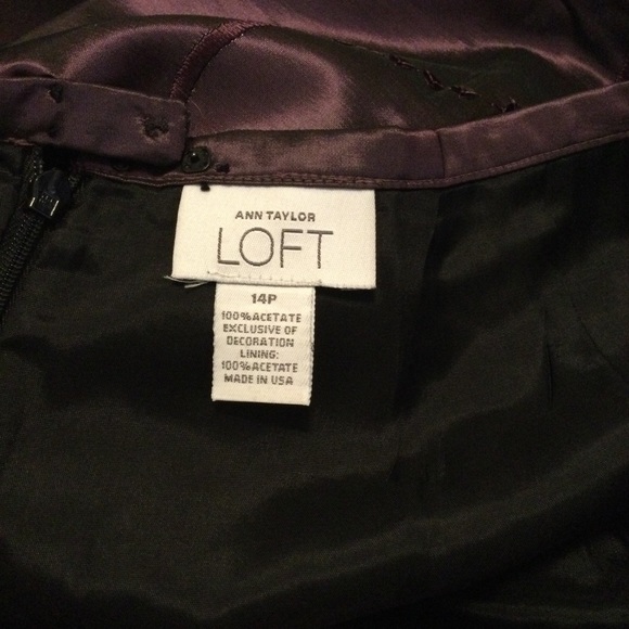 Ann Taylor LOFT Purple Embroidered With Sequins Maxi Skirt Size 14P - Picture 10 of 11